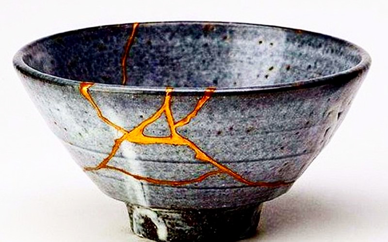 Wabi-Sabi in a broken bowl